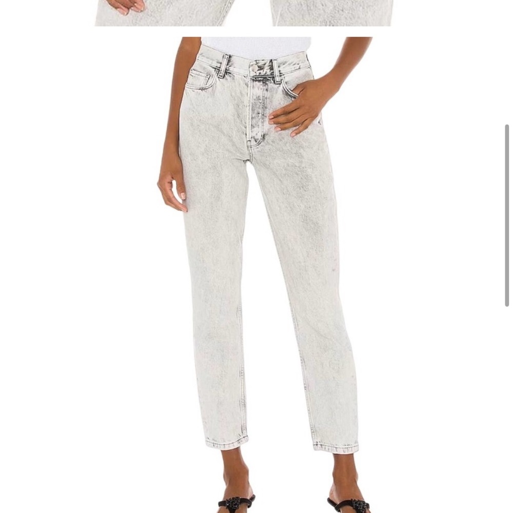 Anine Bing / light gray acid wash jeans